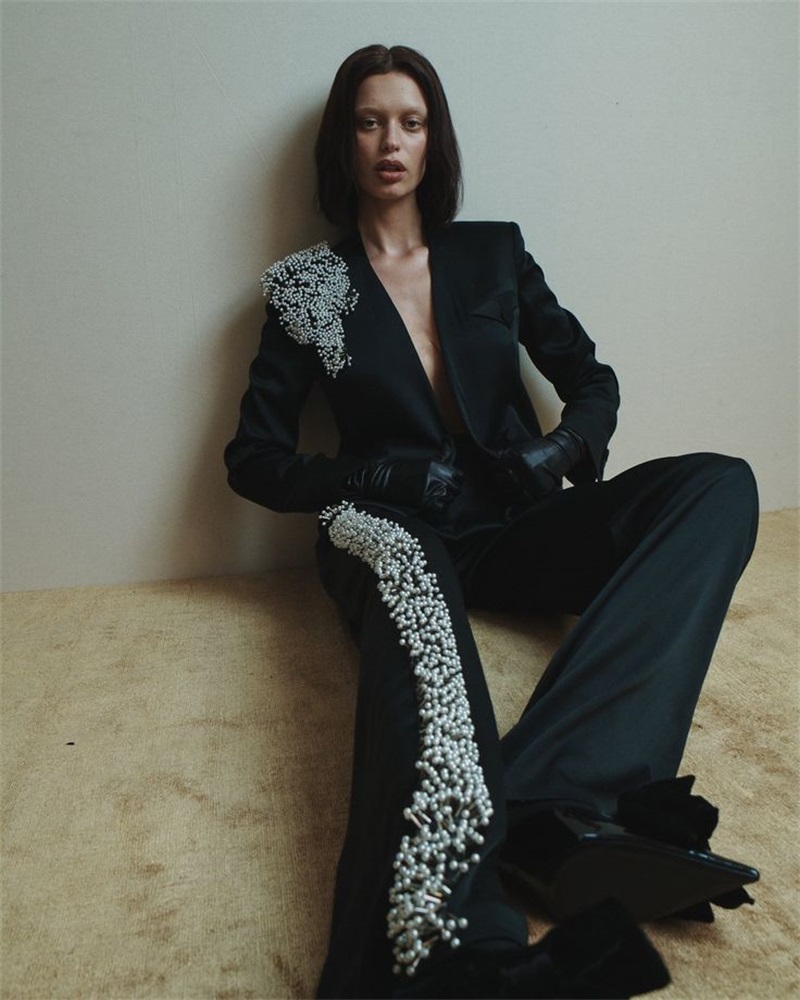 Women Formal Wear Black - Siyah Kadın Ofis Takım Elbise Set