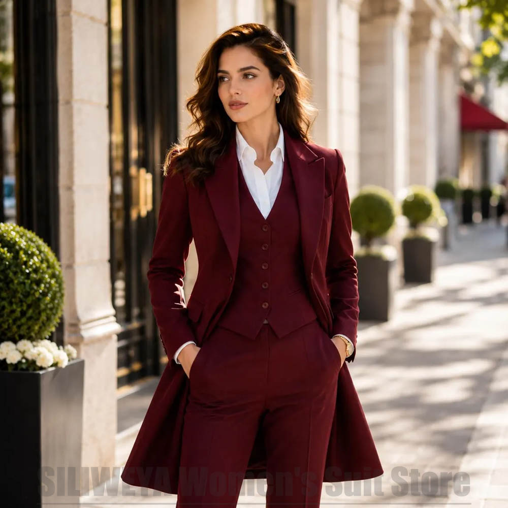 Women Formal Wear Office - Şık Kadınlar İçin 3 Parçalı Takım