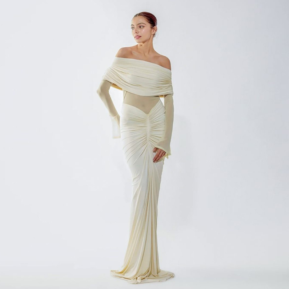 Bej Kadın Abiye Elbisesi Seksi - Women'S Formal Wear Wedding Guest incelemesi ve fiyatı