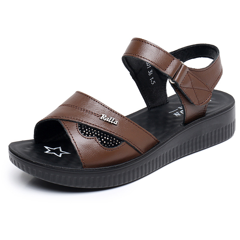 Kadınlar İçin Siyah Deri T-Ask - Formal Women Daily Wear Sandals incelemesi ve fiyatı