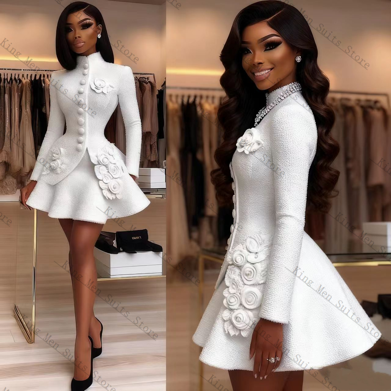 Lüks Beyaz Kadın Takım Elbise  - Women'S Formal Wear Wedding Guest incelemesi ve fiyatı