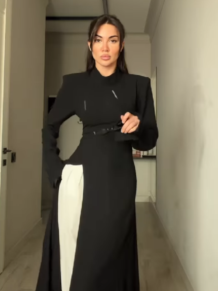 Kadınlar İçin Zarif Yüksek Yak - Women Formal Wear Office incelemesi ve fiyatı