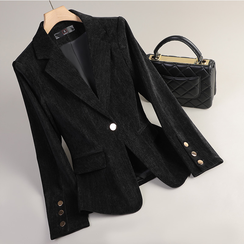 Sarı Altın Kadife Blazer Kadın - Women Formal Wear Office incelemesi ve fiyatı