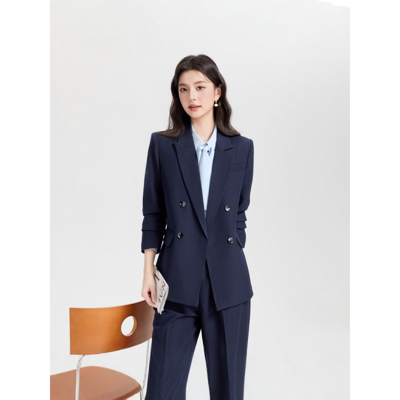 Lacivert kruvaze kadın iş elbi - Women Formal Wear Interview incelemesi ve fiyatı
