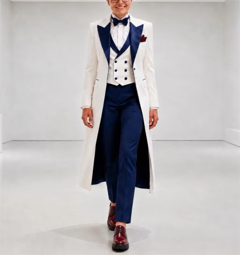 Lacivert Beyaz Kadın Ceket Tak - Women Formal Wear Office incelemesi ve fiyatı